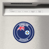 Queensland Round Emblem Magnet (In Situ (Geschirrspüler))