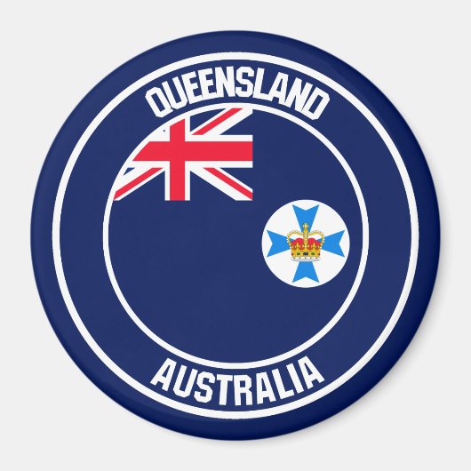 Queensland Round Emblem Magnet (Vorne)
