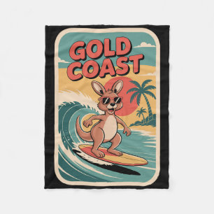 Queensland Strand Vibes Retro Sonnenuntergang Und Fleecedecke
