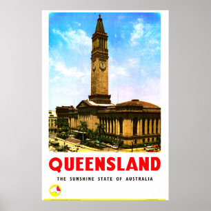 Queensland Sunshine Staat Brisbane Poster