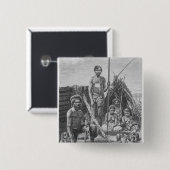 Queensland-Ureinwohner graviert von einer Button (Vorne & Hinten)