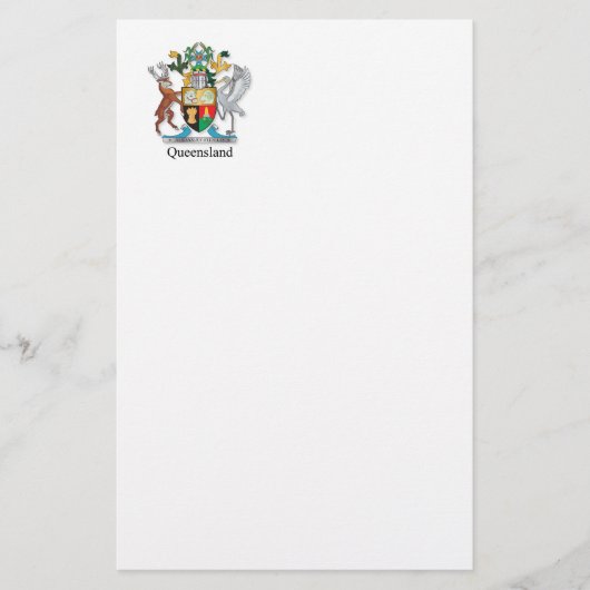Queensland-Wappen Briefpapier (Vorderseite)