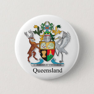 Queensland-Wappen Button