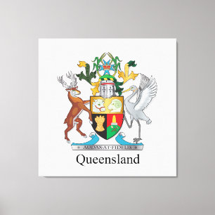 Queensland-Wappen Leinwanddruck
