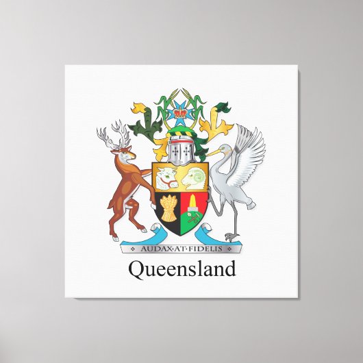 Queensland-Wappen Leinwanddruck (Vorderseite)
