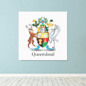 Queensland-Wappen Leinwanddruck (Insitu (Holzboden))