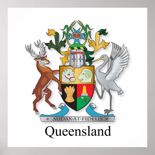 Queensland-Wappen Poster (Vorne)