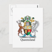Queensland-Wappen Postkarte (Vorne/Hinten)