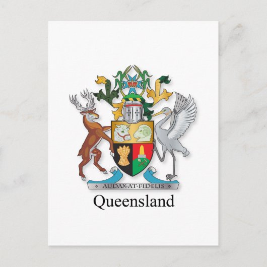 Queensland-Wappen Postkarte (Vorderseite)