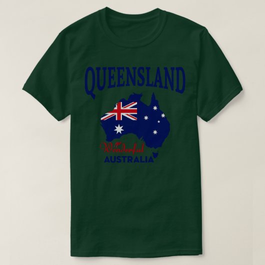 Queensland Wunderschönes Australien T-Shirt (Design vorne)