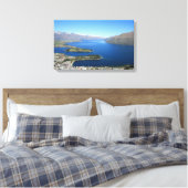 Queenstown aus Bobs Peak, Neuseeland - Leinwand (Insitu (Schlafzimmer))