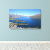 Queenstown aus Bobs Peak, Neuseeland - Leinwand (Insitu (Holzboden))