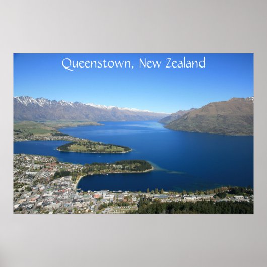 Queenstown aus Bobs Peak, Neuseeland - Poster (Vorne)
