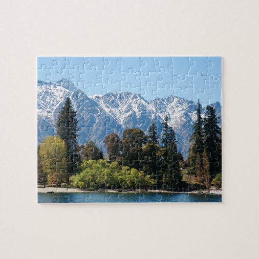 Queenstown Mountains and Trees Landscape Foto Puzzle (Horizontal)