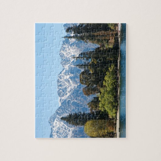 Queenstown Mountains and Trees Landscape Foto Puzzle (Vertikal)