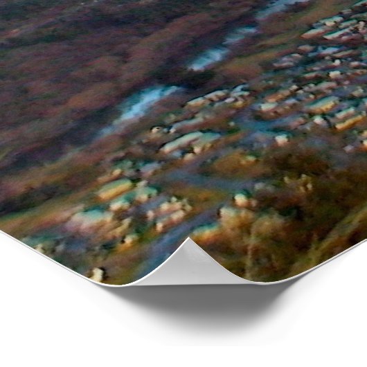 Queenstown Mountainview Neuseeland Poster (Ecke)