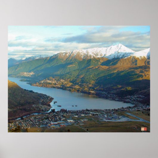 Queenstown Mountainview Neuseeland Poster (Vorne)