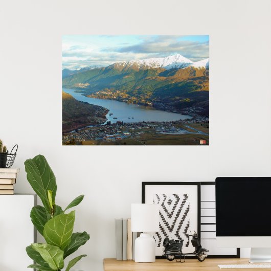 Queenstown Mountainview Neuseeland Poster (Heimbüro)