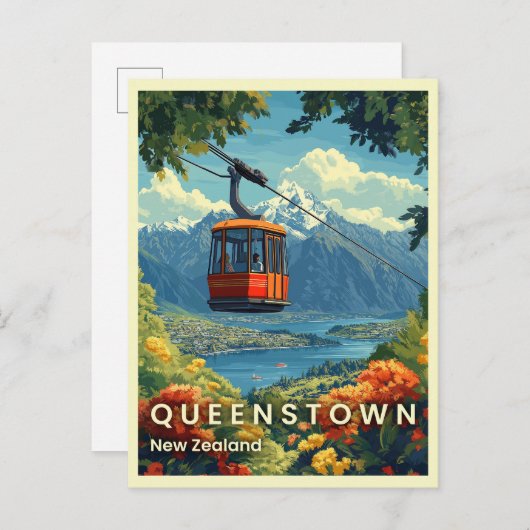 Queenstown, Neuseeland - Atemberaubende Aussicht a Postkarte (Vorne/Hinten)