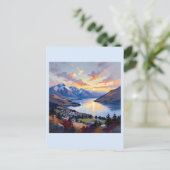Queenstown - Neuseeland - Lake Wakatipu Sunset Postkarte (Stehend Vorderseite)