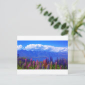 Queenstown Neuseeland Lupine über See Wakatipu Postkarte (Stehend Vorderseite)