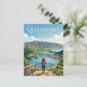 QUEENSTOWN NEUSEELAND POSTKARTE (Stehend Vorderseite)