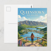 QUEENSTOWN NEUSEELAND POSTKARTE (Vorne/Hinten)