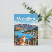 Queenstown Neuseeland Postkarte (Stehend Vorderseite)