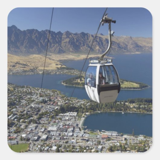 Queenstown, Neuseeland Quadratischer Aufkleber (Vorderseite)