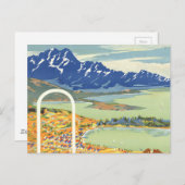 Queenstown, Neuseeland Vintage Travel Postkarte (Vorne/Hinten)