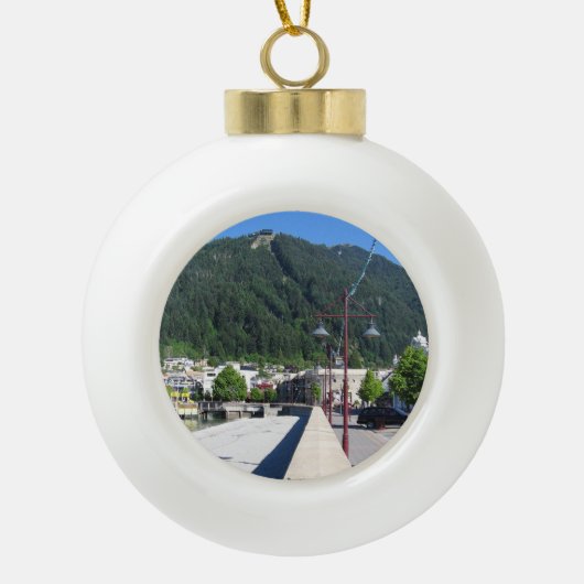 Queenstown, Otago, Neuseeland Keramik Kugel-Ornament (Vorderseite)