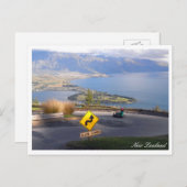 Queenstown Panorama, Lugefahrer, Neuseeland Postkarte (Vorne/Hinten)