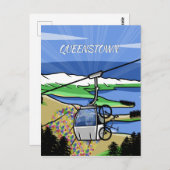 Queenstown-Seilbahn Postkarte (Vorne/Hinten)