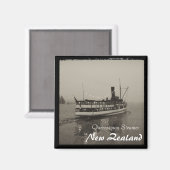 Queenstown, Steamer, Neuseeland (Magnet) Magnet (Vorderseite/Rückseite)