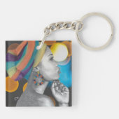 Queentrust Handgemälzter Acrylic-Schlüsselanhänger Schlüsselanhänger (Rückseite)