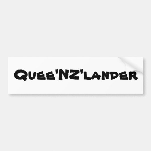 Quee'NZ'lander Autoaufkleber (Vorne)