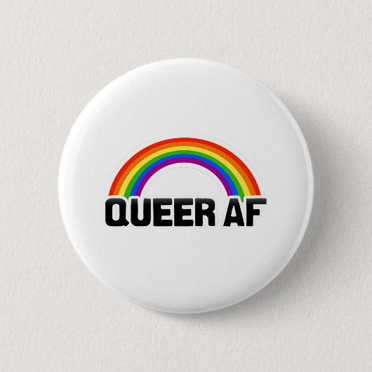 QUEER AF BUTTON (Vorderseite)