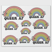 Queer AF Gay Pride Lesbische Trans Bisexuelle LGBT Geschenkpapier (Flach)