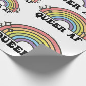 Queer AF Gay Pride Lesbische Trans Bisexuelle LGBT Geschenkpapier (Ecke)