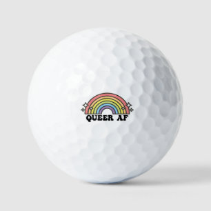 Queer AF Gay Pride Lesbische Trans Bisexuelle LGBT Golfball