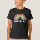 Queer AF Gay Pride Lesbische Trans Bisexuelle LGBT T-Shirt (Vorderseite)