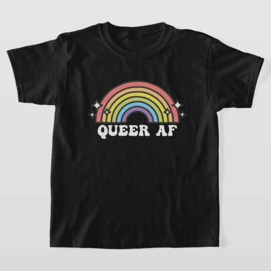 Queer AF Gay Pride Lesbische Trans Bisexuelle LGBT T-Shirt (Ablage )