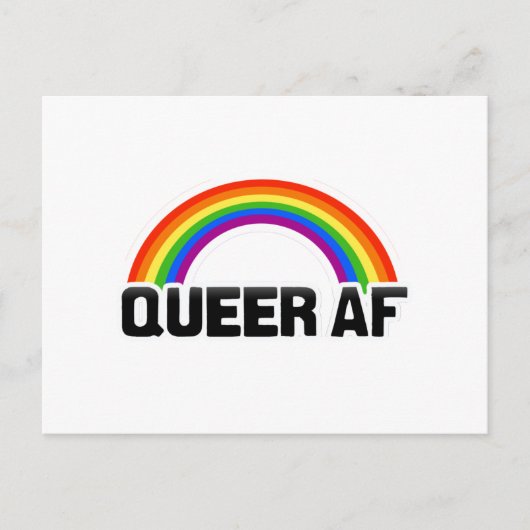 QUEER AF POSTKARTE (Vorderseite)