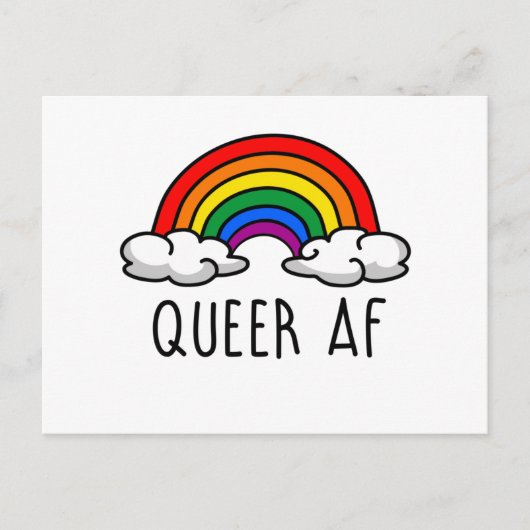 QUEER AF POSTKARTE (Vorderseite)