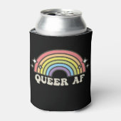 Queer AF Rainbow Gay Lesbian Trans Bisexual LGBTQ Dosenkühler (Kanne Vorderseite)