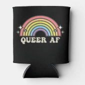 Queer AF Rainbow Gay Lesbian Trans Bisexual LGBTQ Dosenkühler (Vorderseite)