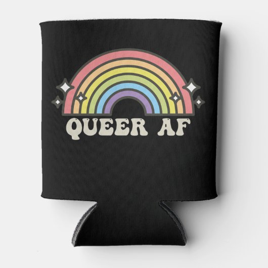 Queer AF Rainbow Gay Lesbian Trans Bisexual LGBTQ Dosenkühler (Vorderseite)
