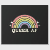Queer AF Rainbow Gay Lesbian Trans Bisexual LGBTQ Geschenkpapier (Flach)