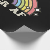 Queer AF Rainbow Gay Lesbian Trans Bisexual LGBTQ Geschenkpapier (Ecke)
