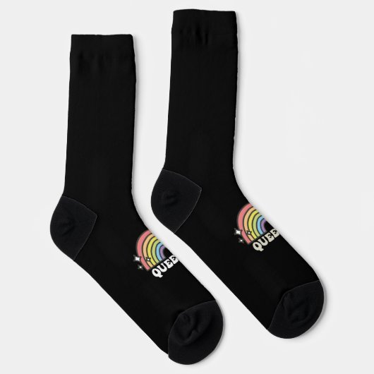 Queer AF Rainbow Gay Lesbian Trans Bisexual LGBTQ Socken (Rechts)